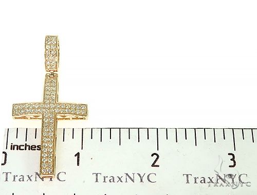 14K Gold Diamond Cross Pendant 66176 - Image 7
