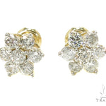 Yellow Gold Medium Flower Cluster Earrings 17924 - Image 1