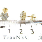 Yellow Gold Medium Flower Cluster Earrings 17924 - Image 6
