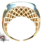 Yellow Gold Round Cut Channel 3 Row Black Diamond Ring 24764 - Image 6