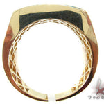 Yellow Gold Round Cut Channel 3 Row Black Diamond Ring 24764 - Image 7