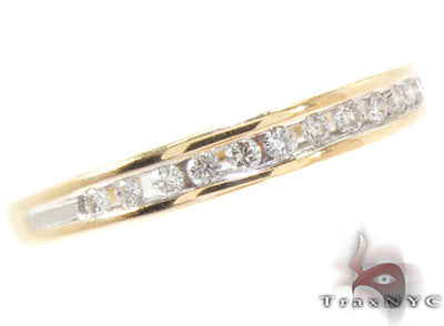 Yellow Gold Round Cut Channel Diamond Ring 24964 - Image 1