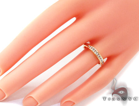 Yellow Gold Round Cut Channel Diamond Ring 24964 - Image 8