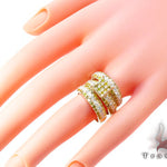 Yellow Gold Round Cut Prong Diamond Ring Set 24825 - Image 15