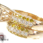 Yellow Gold Round Cut Prong Diamond Ring Set 24825 - Image 6