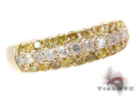 Yellow Gold Round Cut Prong Diamond Ring Set 24825 - Image 9