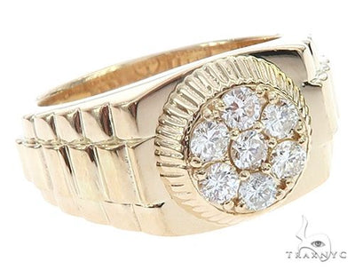 Yellow Gold Timepiece Solitaire Ring 65067 - Image 1