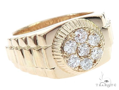 Yellow Gold Timepiece Solitaire Ring 65067 - Image 1