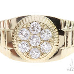 Yellow Gold Timepiece Solitaire Ring 65067 - Image 2