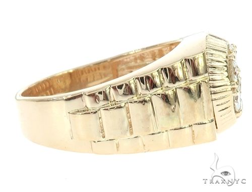 Yellow Gold Timepiece Solitaire Ring 65067 - Image 4