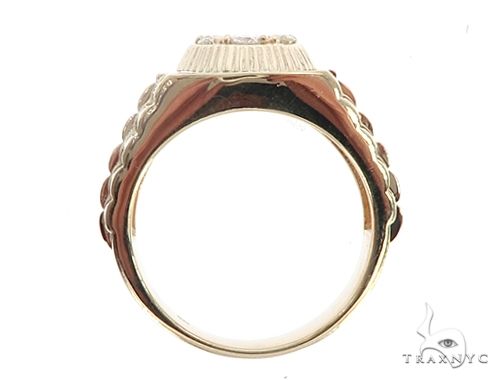 Yellow Gold Timepiece Solitaire Ring 65067 - Image 6