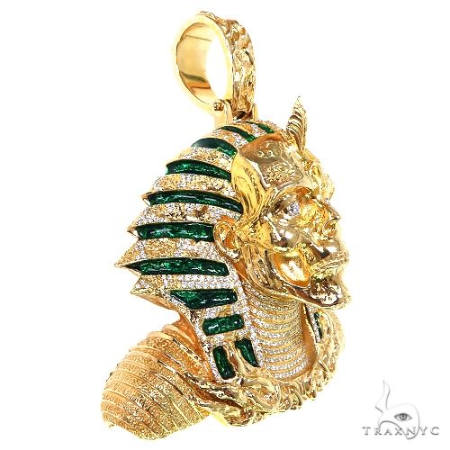 Zombie Skeleton Pharaoh Head Pendant 68805 - Image 2