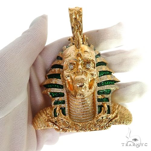 Zombie Skeleton Pharaoh Head Pendant 68805 - Image 8