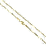 Mens 10k Hollow Yellow Gold Curb Chain 22 Inches 2.4mm   47074 - Image 1