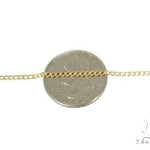 Mens 10k Hollow Yellow Gold Curb Chain 22 Inches 2.4mm   47074 - Image 3