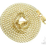 Mens 10k Hollow Yellow Gold Curb Chain 22 Inches 2.4mm   47074 - Image 4