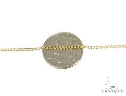 Mens 14k Solid Yellow Gold Curb Chain 16 Inches 2.1mm   47126 - Image 3
