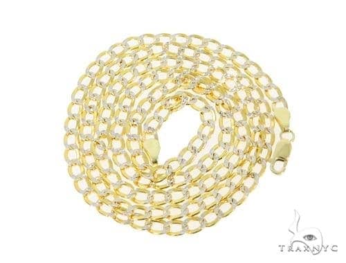 Mens 14k Solid Yellow Gold Curb Chain 18 Inches 3.7mm 47129 - Image 4