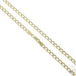 Mens 14k Solid Yellow Gold Curb Chain 24 Inches 3.7mm   47131 - Image 1