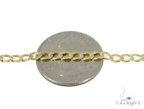Mens 14k Solid Yellow Gold Curb Chain 24 Inches 3.7mm   47131 - Image 3