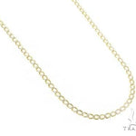 Mens 14k Solid Yellow Gold Curb Chain 26 Inches 3.7mm   47132 - Image 2