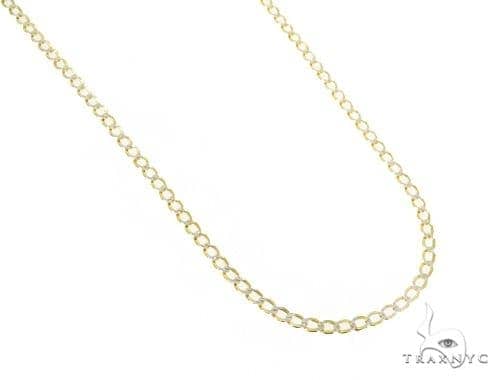 Mens 14k Solid Yellow Gold Curb Chain 26 Inches 3.7mm   47132 - Image 2