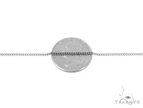Mens 14k Solid White Gold Curb Chain 20 Inches 2.5mm   47149 - Image 3