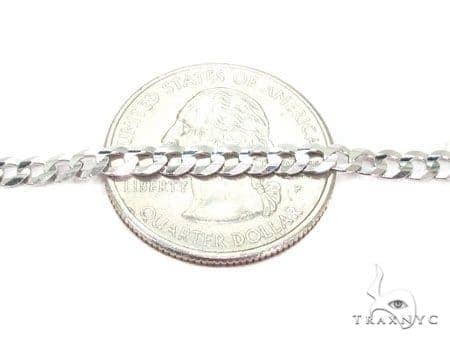 Mens 14k Solid White Gold Curb Chain 22 Inches 4.6mm   47170 - Image 3