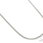 Mens 14k Solid White Gold Curb Chain 20 Inches 2mm   47183 - Image 2
