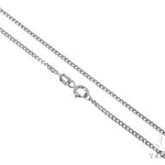 Mens 14k Solid White Gold Curb Chain 18 Inches 1.7mm   47186 - Image 1
