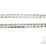 Mens 14k Solid White Gold Curb Chain 20 Inches 3mm   47190 - Image 2