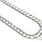 Mens 14k White Gold Solid  Curb Chain 3.6mm 26 Inches    47194 - Image 1
