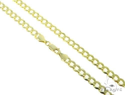 Mens 10k Solid Yellow Gold Curb  Link Chain 24 Inches 7.2mm   47282 - Image 1