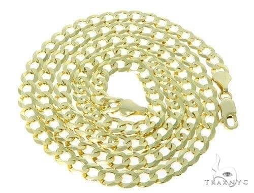 Mens 10k Solid Yellow Gold Curb  Link Chain 24 Inches 7.2mm   47282 - Image 4