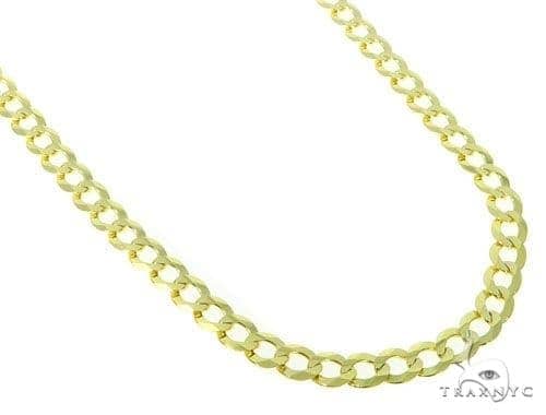 Mens 14k Solid Yellow Gold Curb Chain 28 Inches 7.2mm   47313 - Image 2