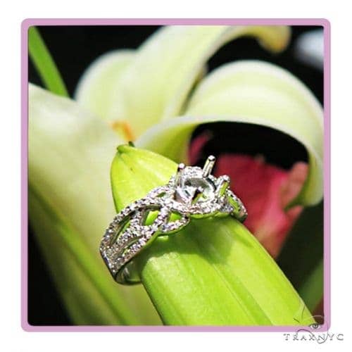 Infinity Diamond Engagement Semi Mount Ring 45281 - Image 2
