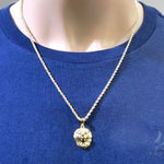 TraxNYC Black Diamond Lion Pendant and Rope Chain Set  61557 - Image 8