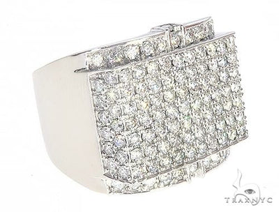 14K White Gold Hip Hop Premiere Ring 65186 - Image 1