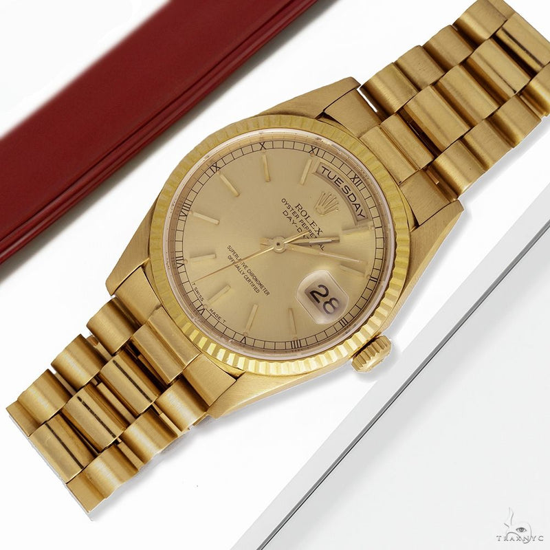 Rolex Day-Date 36mm 18238 Champagne Stick Dial President Bracelet 69733 - Image 4