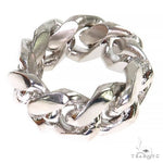 .925 Silver 12-15mm Miami Cuban Link Ring 67414 - Image 2