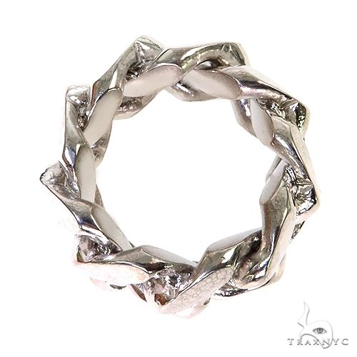 .925 Silver 12-15mm Miami Cuban Link Ring 67414 - Image 3