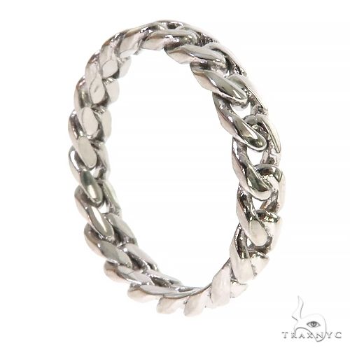 .925 Silver 4-5mm Miami Cuban Link Ring 67412 - Image 2