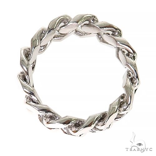 .925 Silver 6-8mm Miami Cuban Link Ring 67413 - Image 3