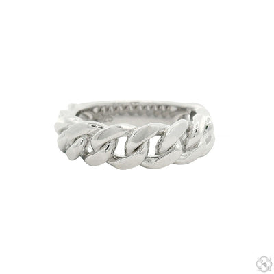 .925 Silver 6mm Miami Cuban Link Ring 70693 - Image 1