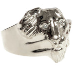 .925 Silver African Lion Face Ring 66469 - Image 4