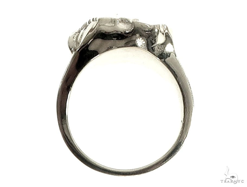 .925 Silver African Lion Face Ring 66469 - Image 6