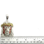 .925 Silver Blood Dripping Jesus Face Pendant 66483 - Image 5