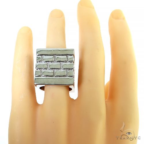 .925 Silver Brick City Ring 68722 - Image 5