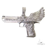 .925 Silver Desert Eagle Gun Pendant Large 69153 - Image 1