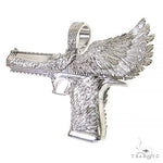 .925 Silver Desert Eagle Gun Pendant Large 69153 - Image 3